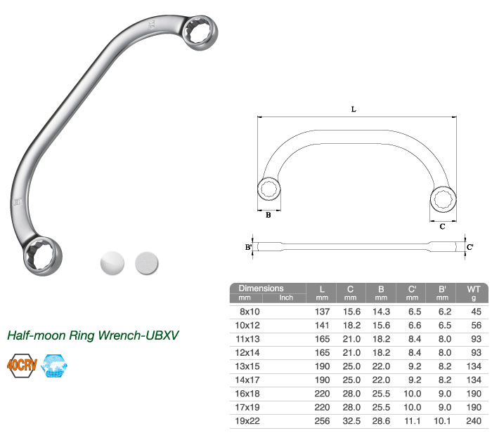 Half-moon Ring Wrench-UBXV